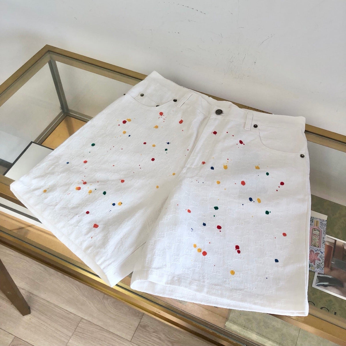 White Cotton Studded Tailored - Men's