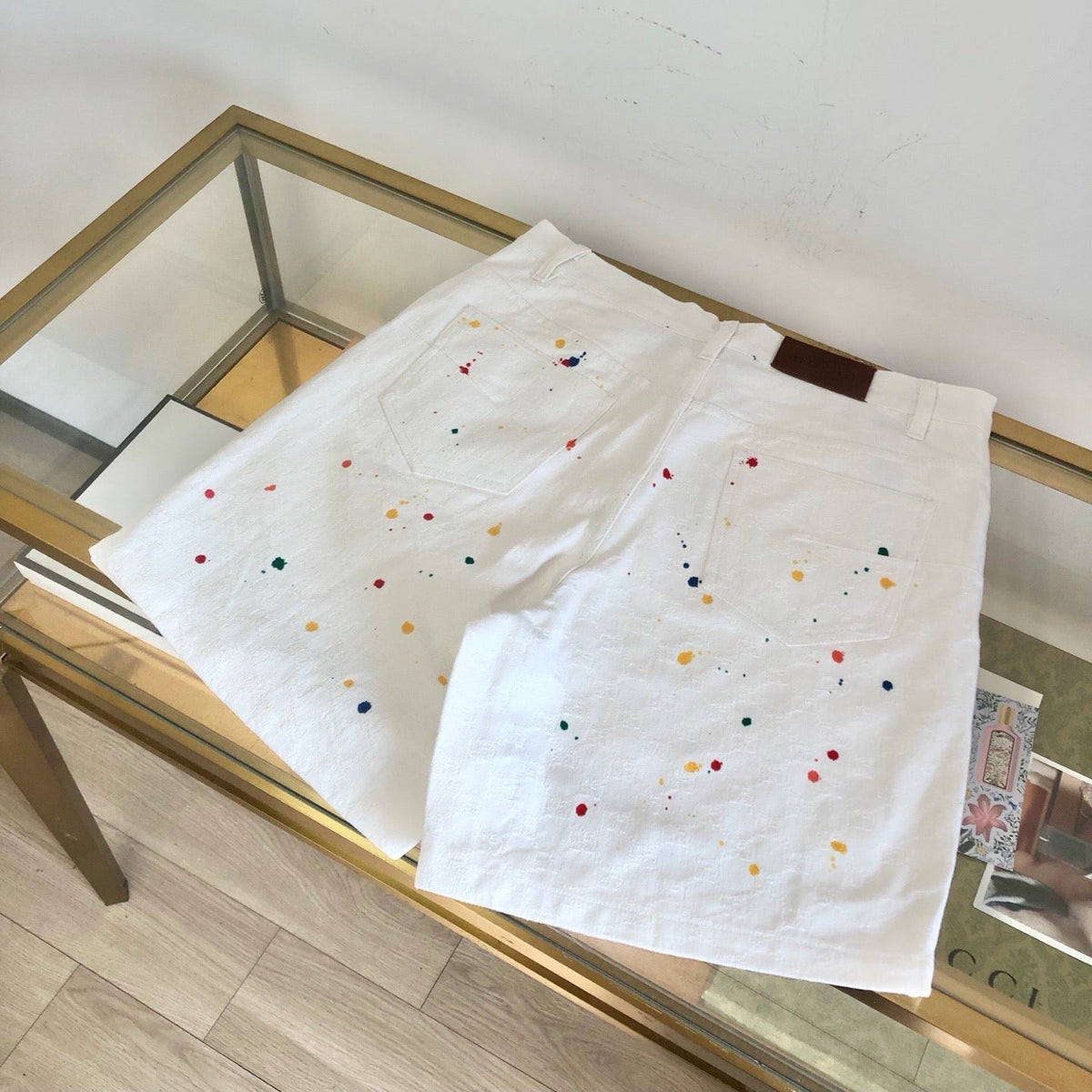 White Cotton Studded Tailored - Men's