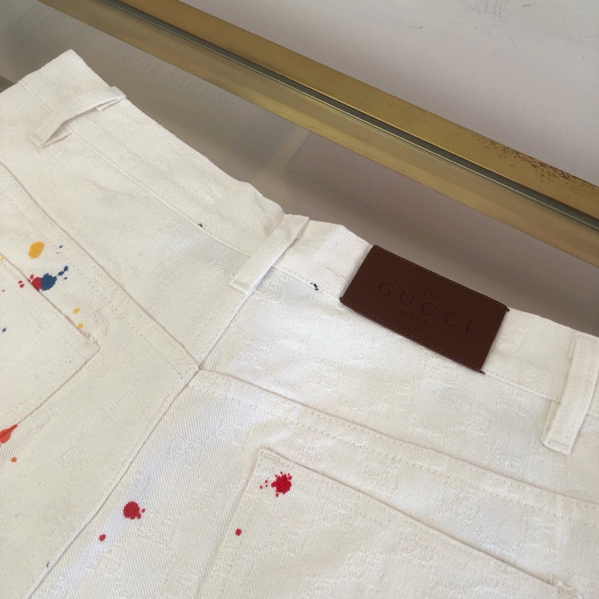 White Cotton Studded Tailored - Men's