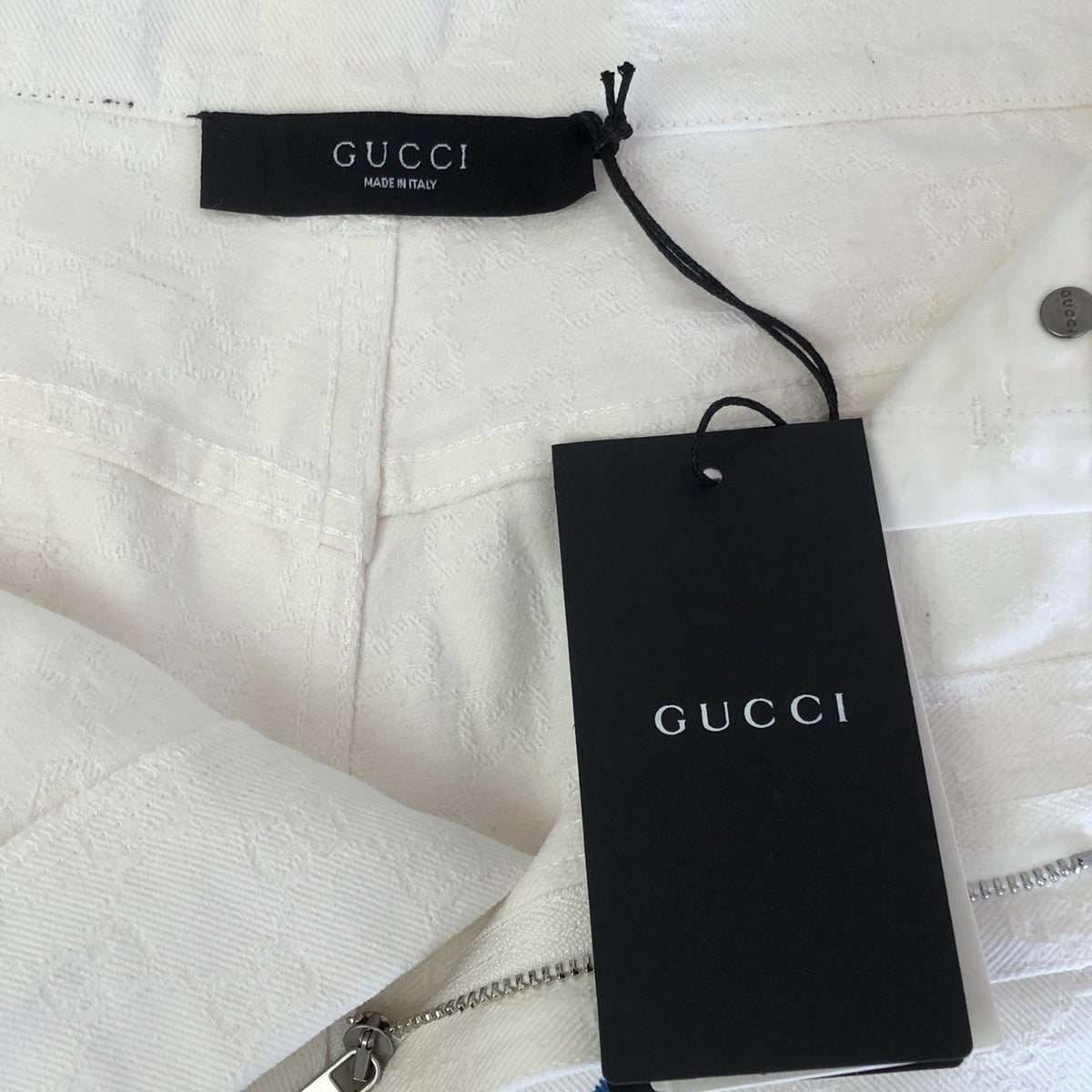 White Cotton Studded Tailored - Men's