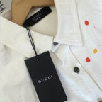 White Cotton Studded Short-Sleeve - Men's