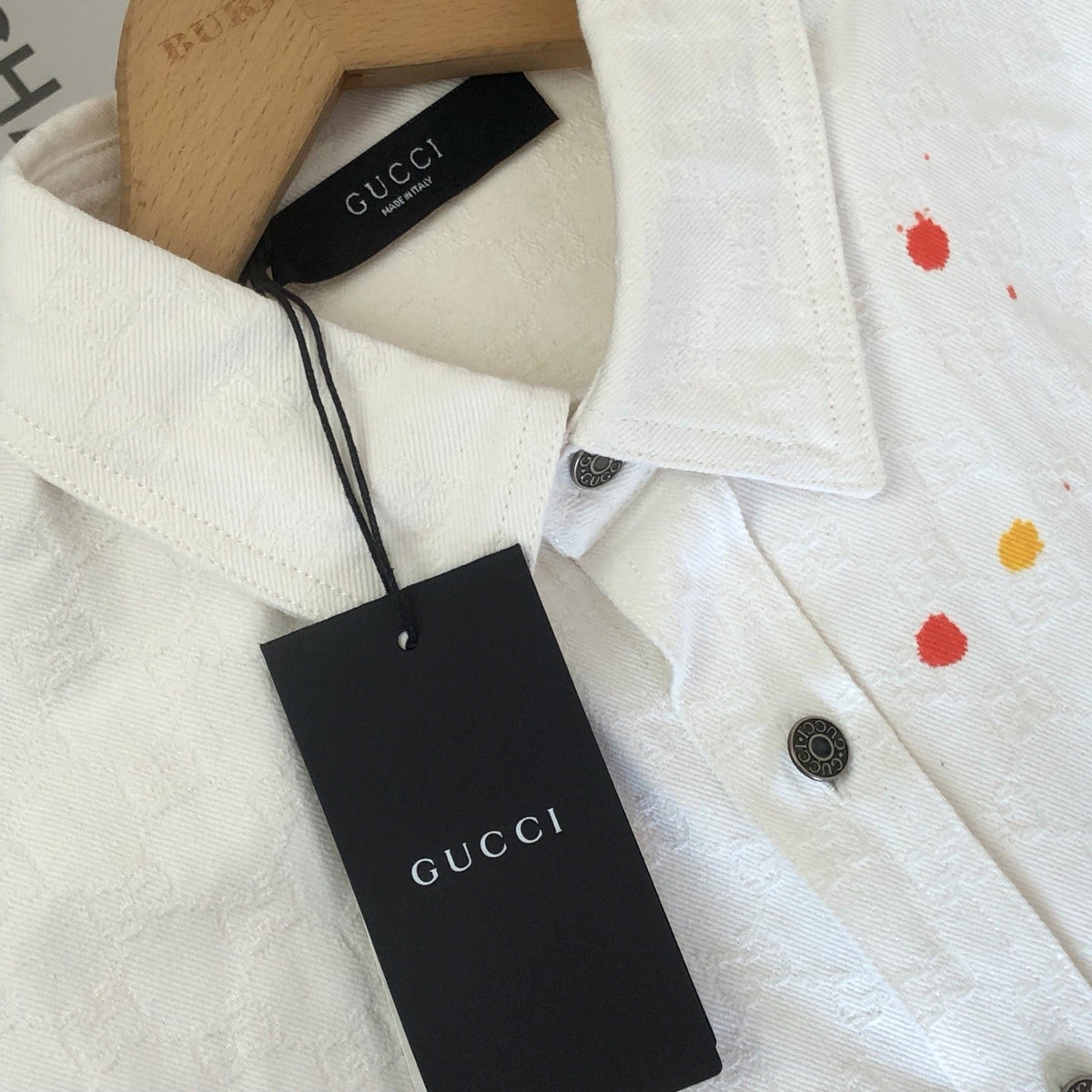 White Cotton Studded Short-Sleeve - Men's