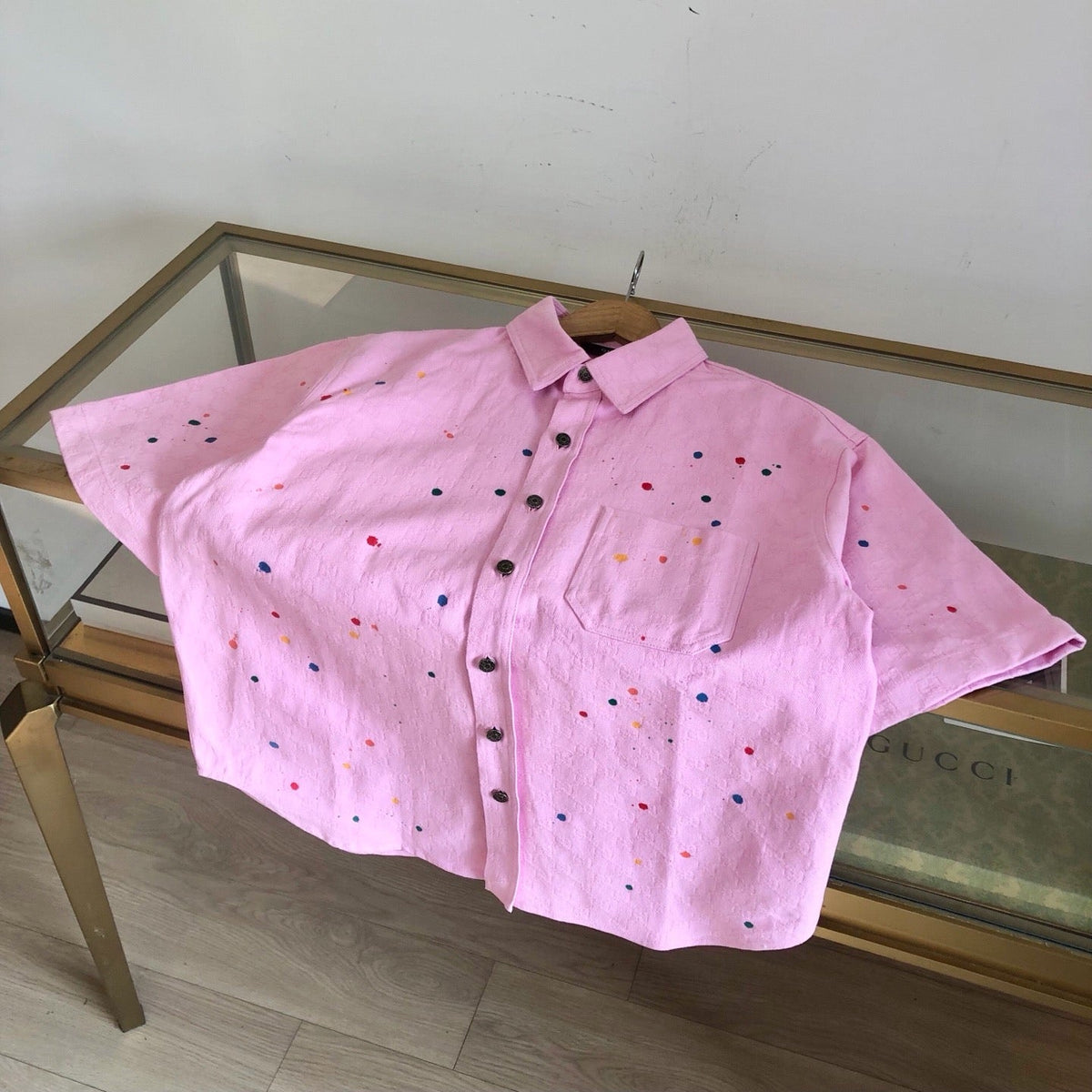 White Cotton Studded Short-Sleeve - Men's