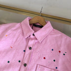 White Cotton Studded Short-Sleeve - Men's