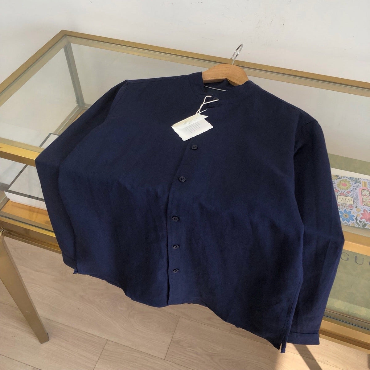 Navy Knit Textured Long-Sleeve - Men's