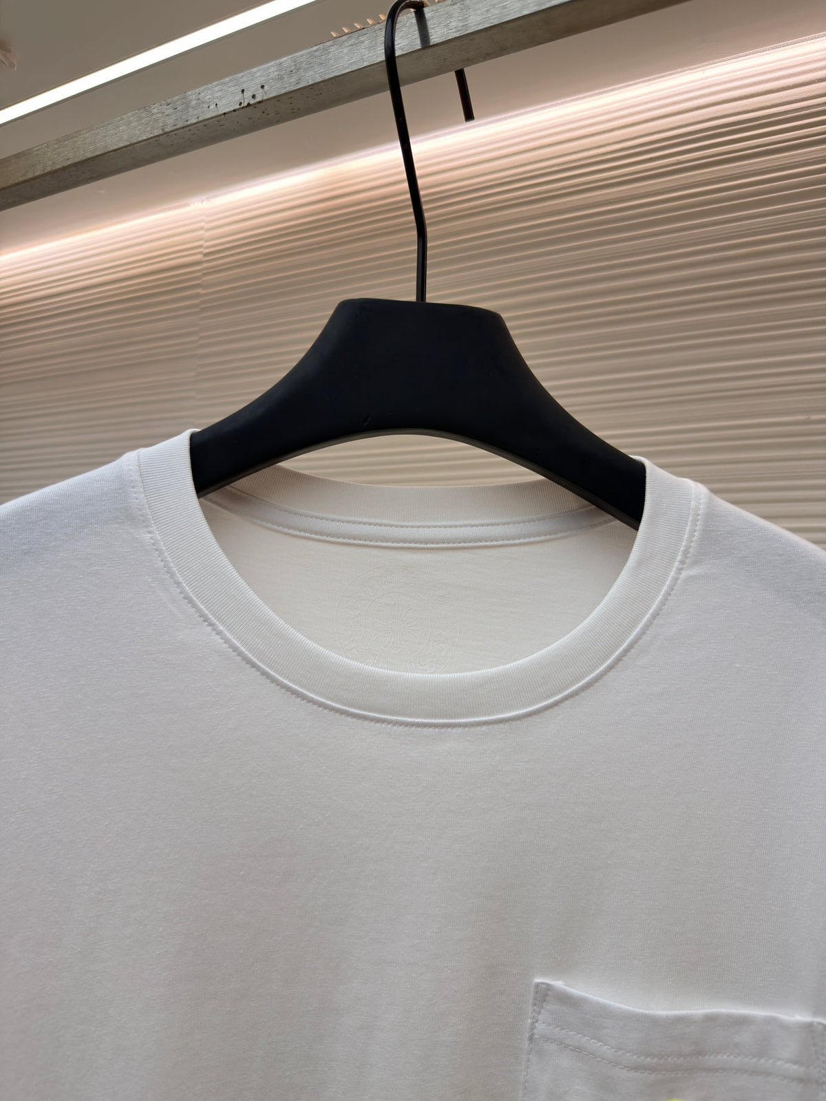 White Cotton Neon Sleeve Long-Sleeve - Men's