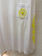 White Cotton Neon Sleeve Long-Sleeve - Men's