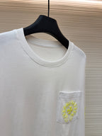 White Cotton Neon Sleeve Long-Sleeve - Men's