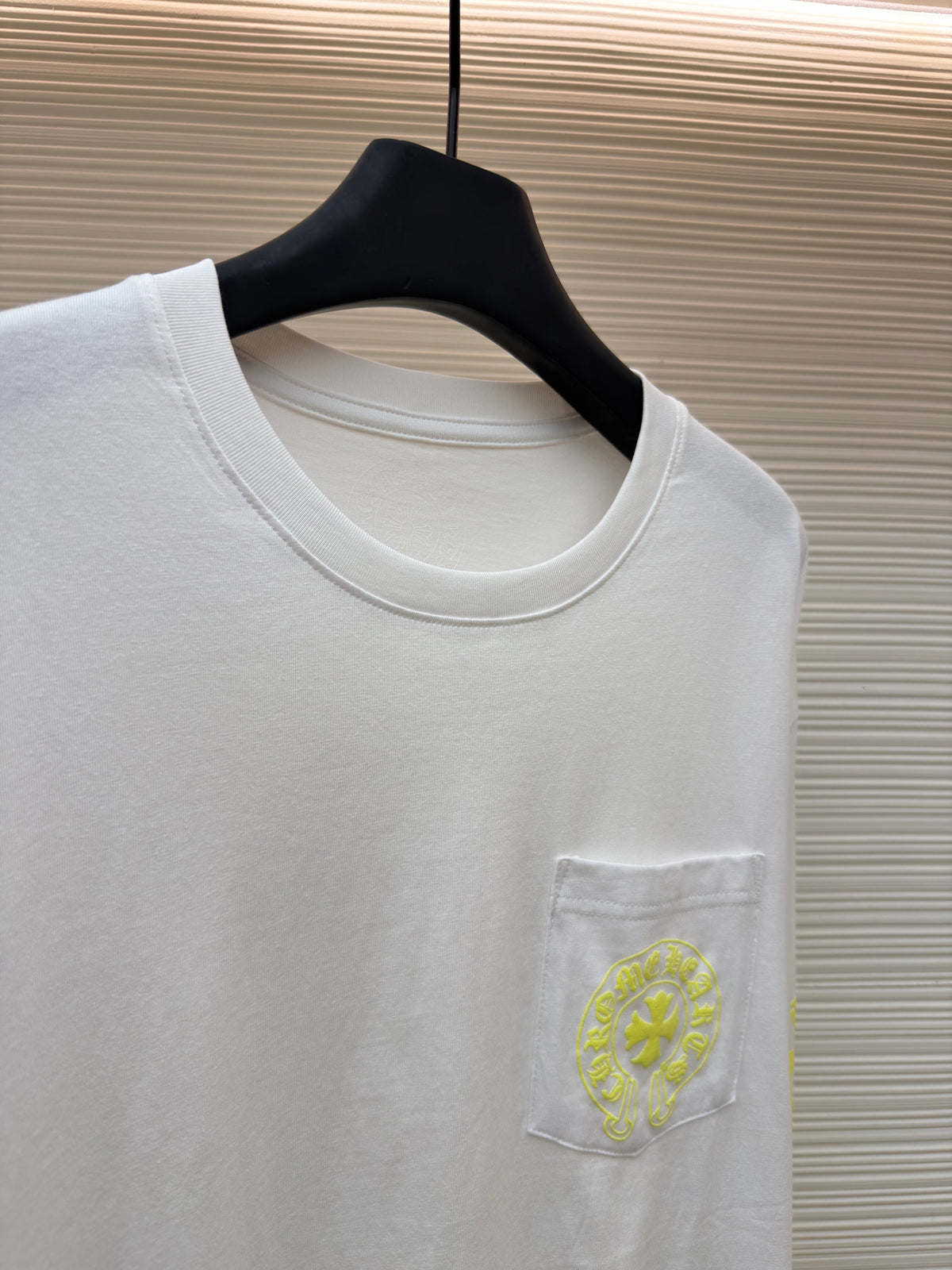 White Cotton Neon Sleeve Long-Sleeve - Men's