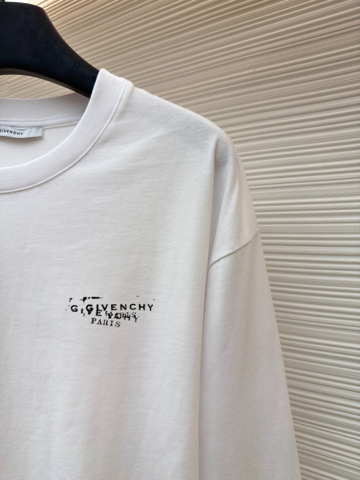 Navy Cotton Chest Logo Long-Sleeve - Men's