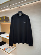 Navy Cotton Chest Logo Long-Sleeve - Men's