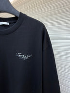 Navy Cotton Chest Logo Long-Sleeve - Men's