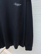 Navy Cotton Chest Logo Long-Sleeve - Men's