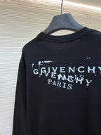 Navy Cotton Chest Logo Long-Sleeve - Men's