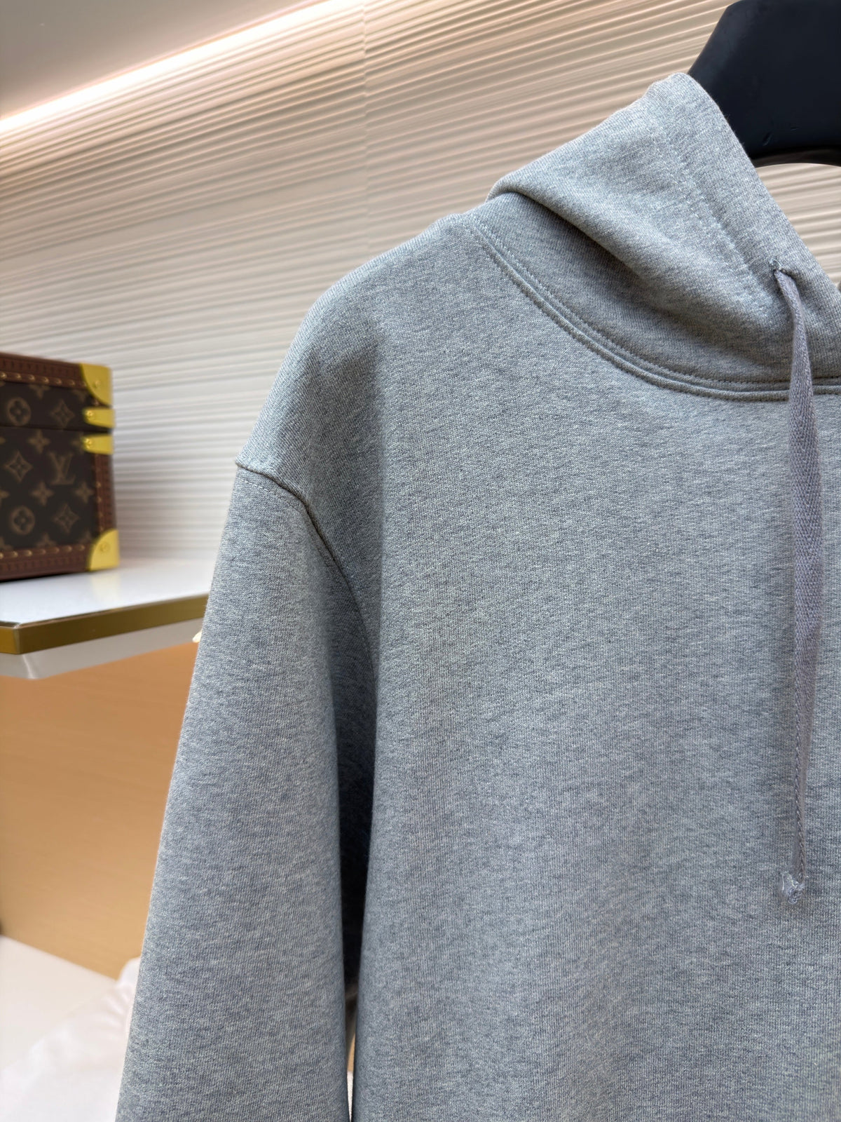 Grey Cotton Embroidered Zip-Through - Men's