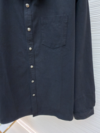 Navy Cotton Twin Pocket Long-Sleeve - Men's
