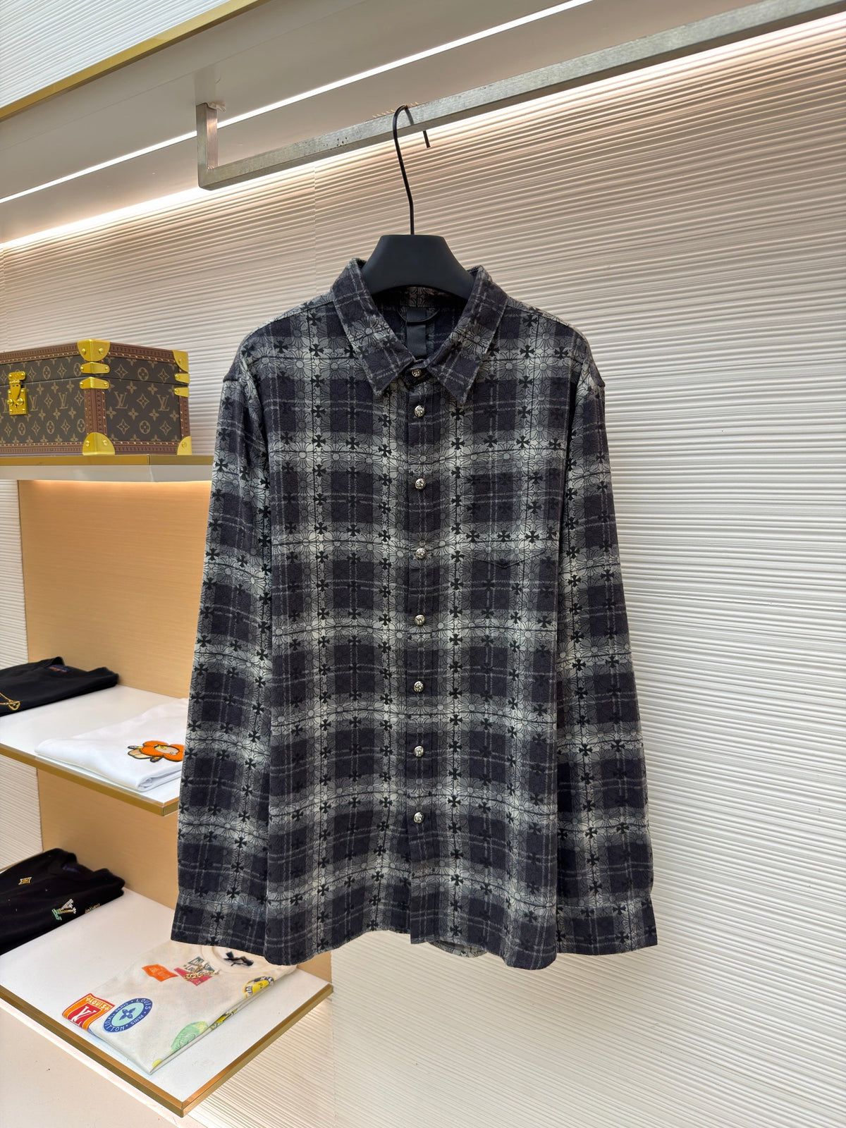 Grey Flannel Check Overshirt - Men's