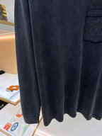 Navy Cotton Pocket Crewneck - Men's
