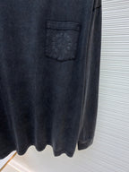 Navy Cotton Pocket Crewneck - Men's