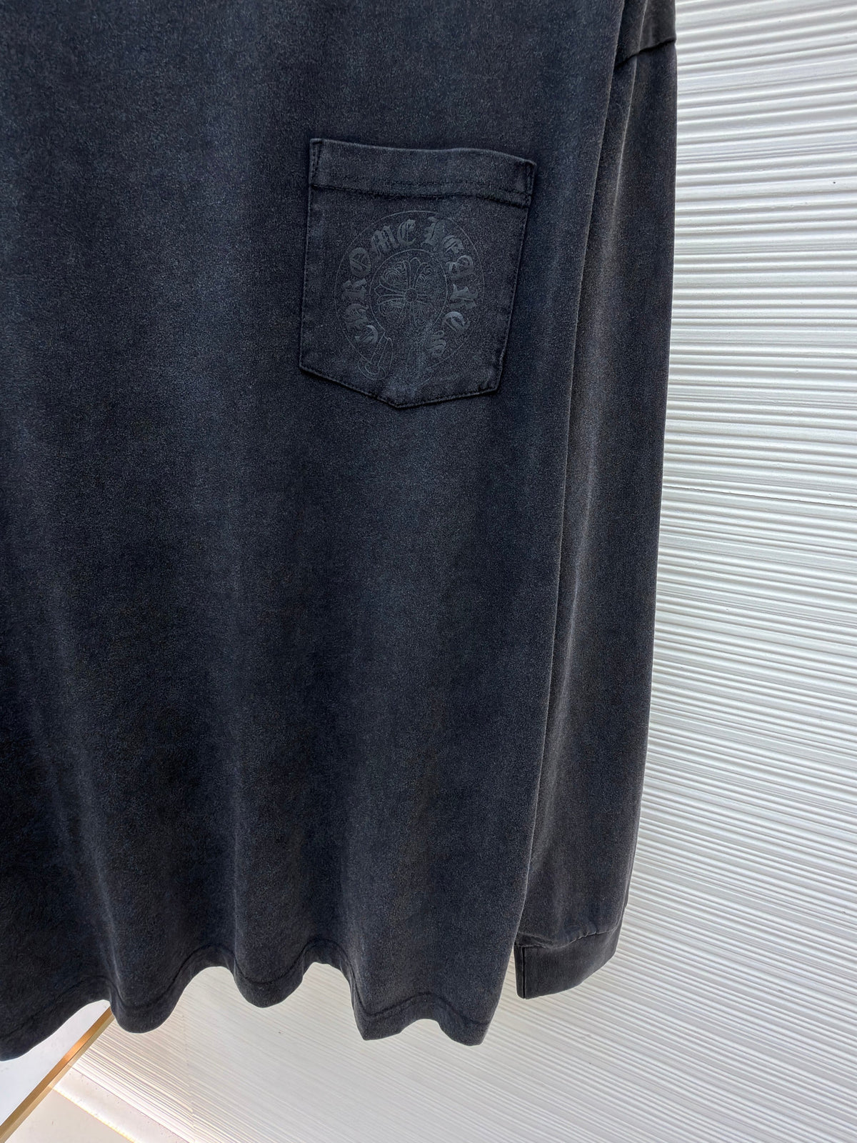 Navy Cotton Pocket Crewneck - Men's