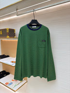 Green Wool Pocket Crewneck - Men's