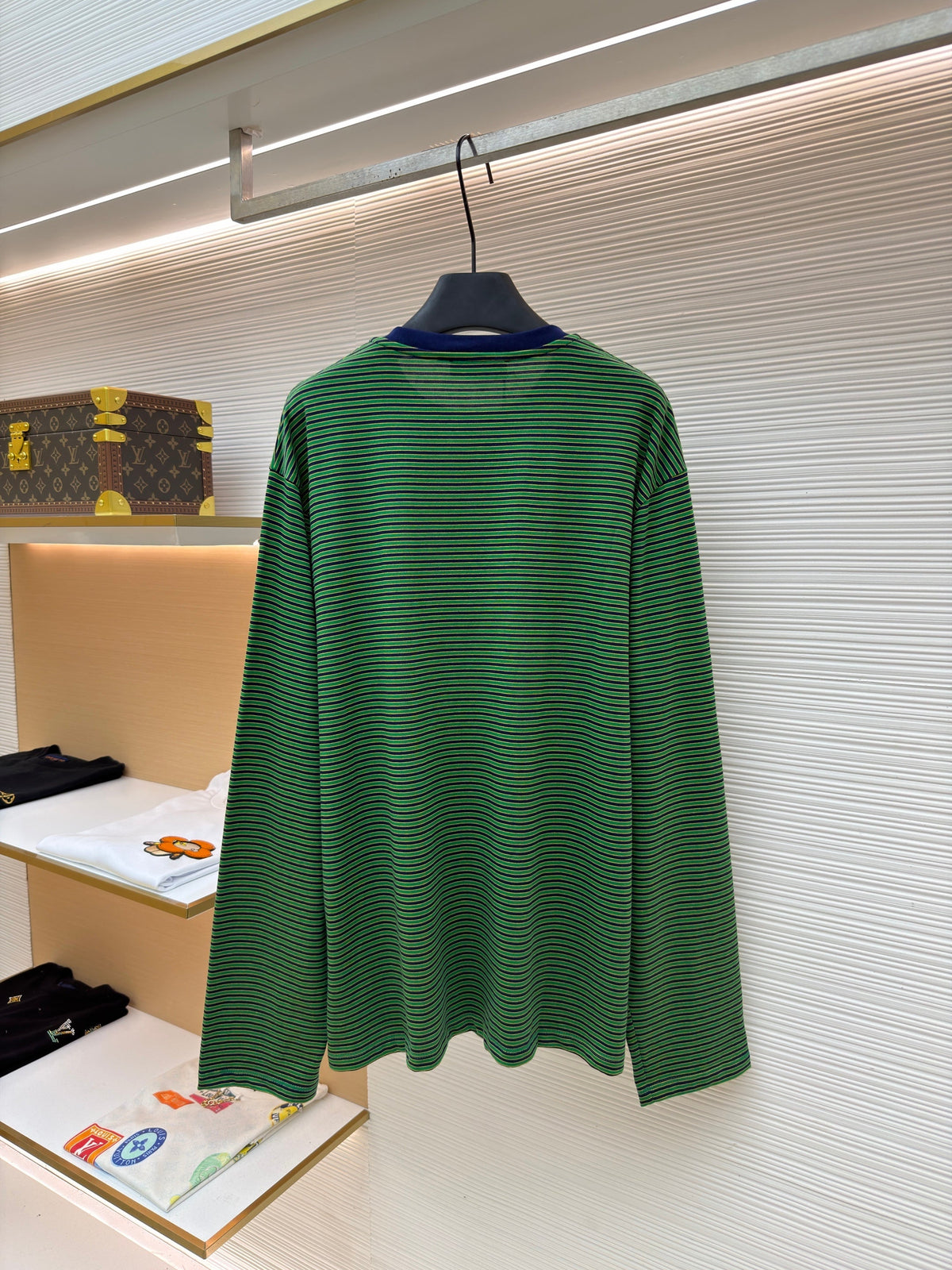 Green Wool Pocket Crewneck - Men's