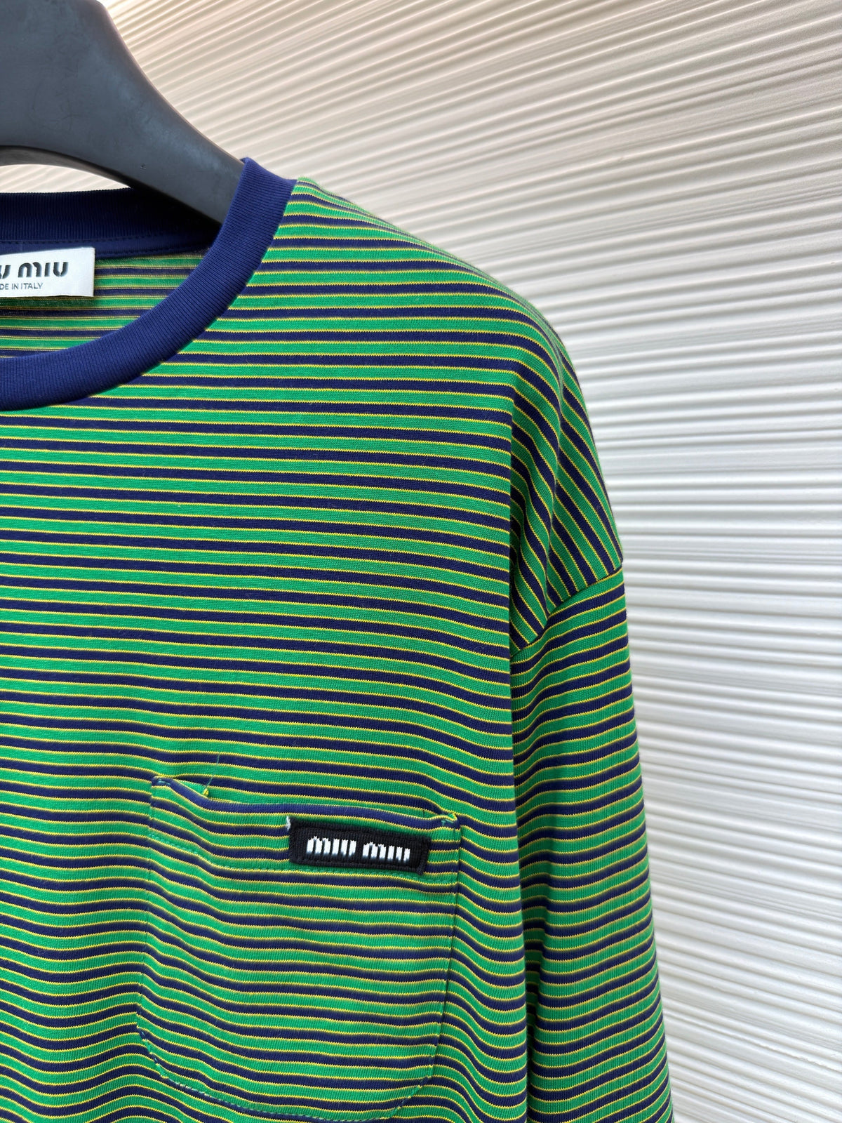 Green Wool Pocket Crewneck - Men's