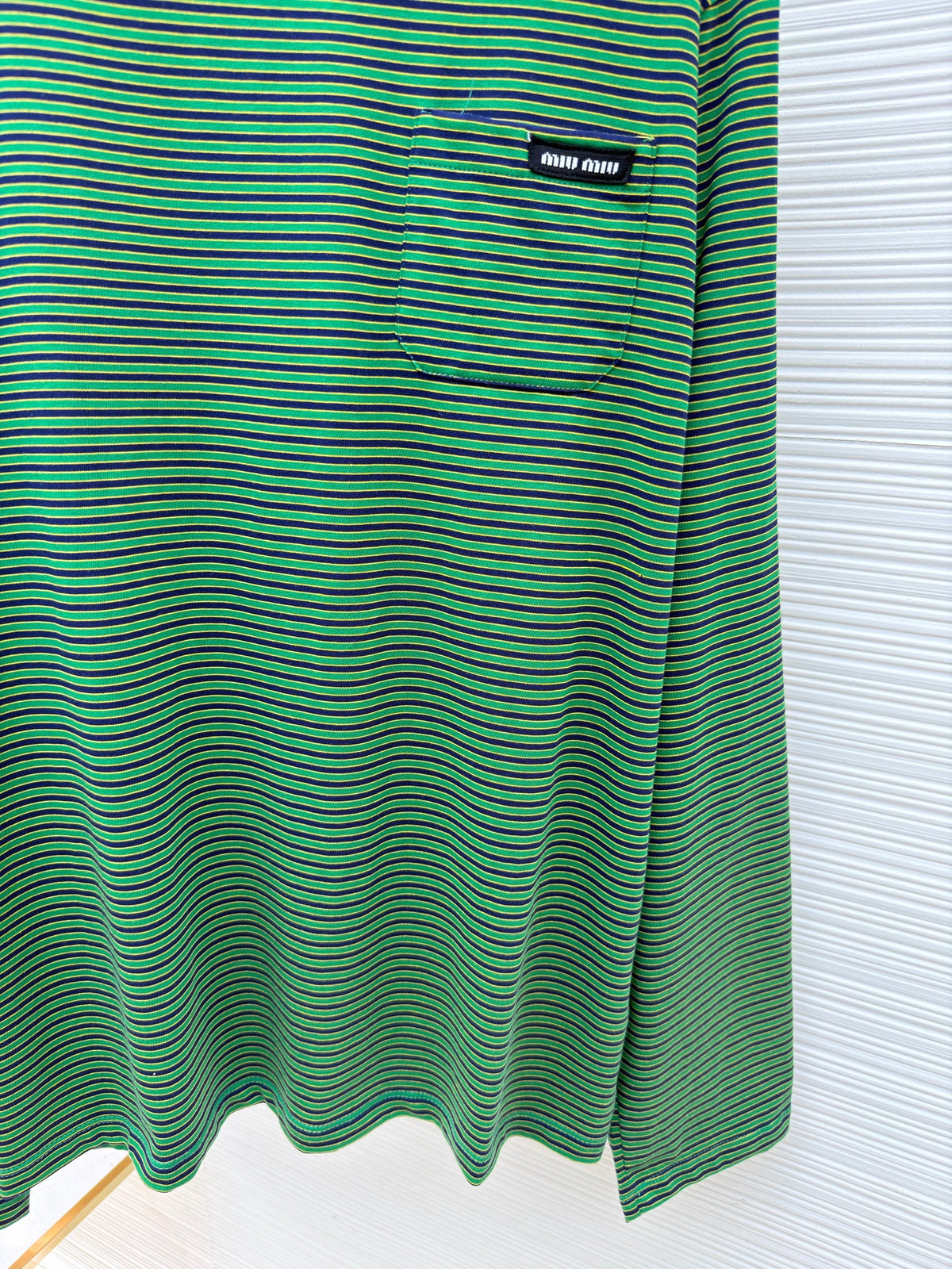 Green Wool Pocket Crewneck - Men's