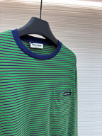 Green Wool Pocket Crewneck - Men's