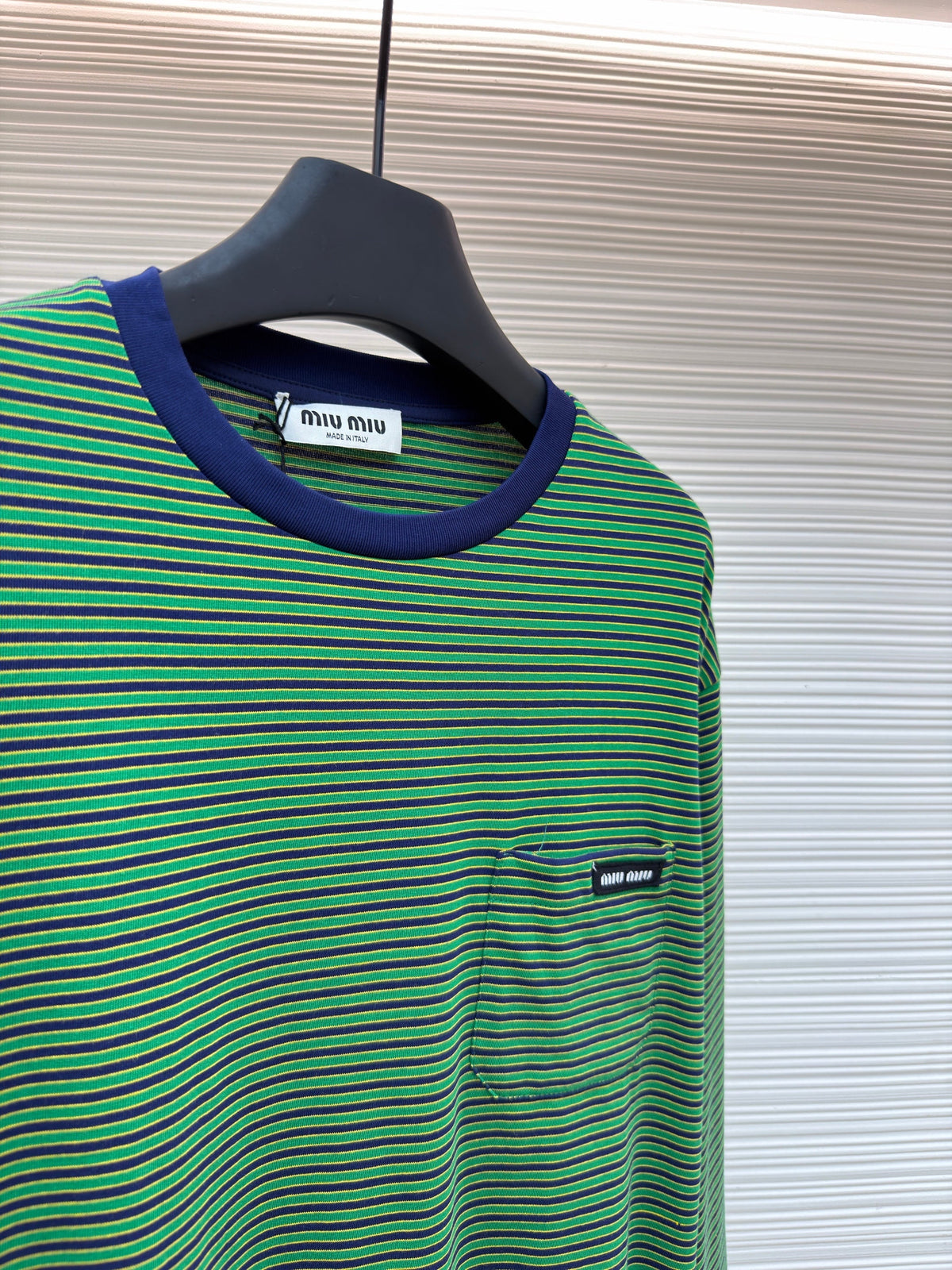 Green Wool Pocket Crewneck - Men's