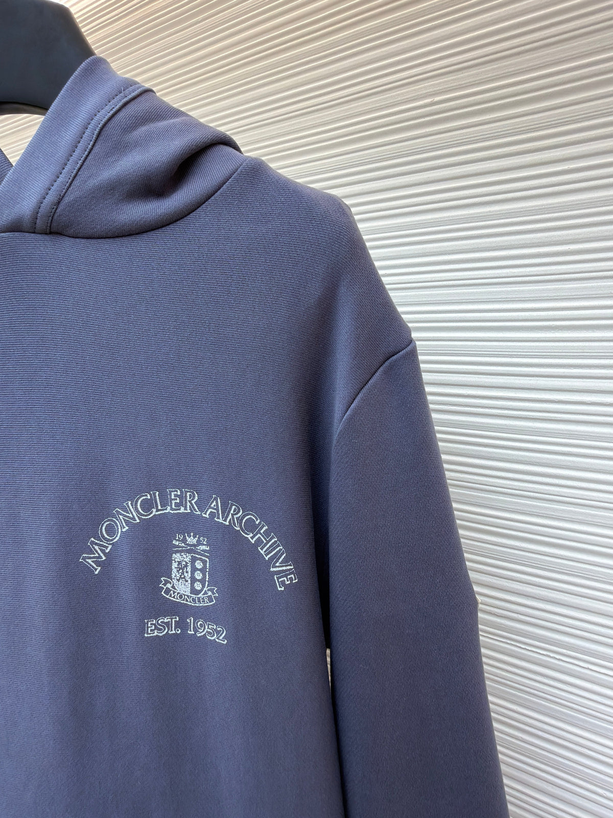 Blue Cotton Embroidered Pullover - Men's