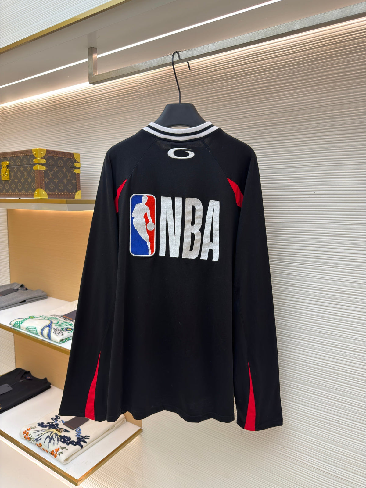 Navy Jersey Numeral Long-Sleeve - Men's