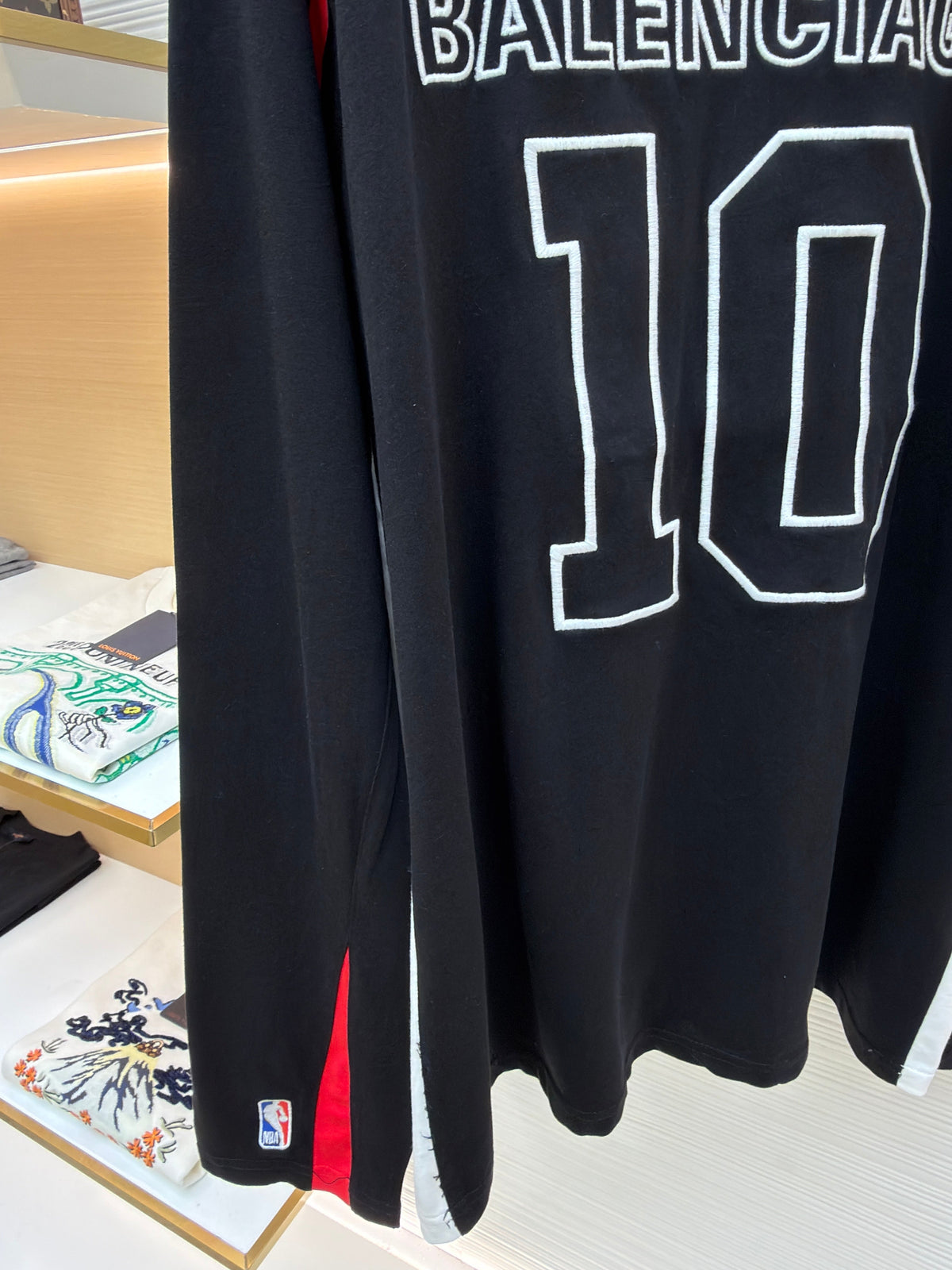 Navy Jersey Numeral Long-Sleeve - Men's