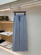 Blue Cotton Drawstring Wide-Leg - Men's