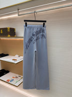 Blue Cotton Drawstring Wide-Leg - Men's