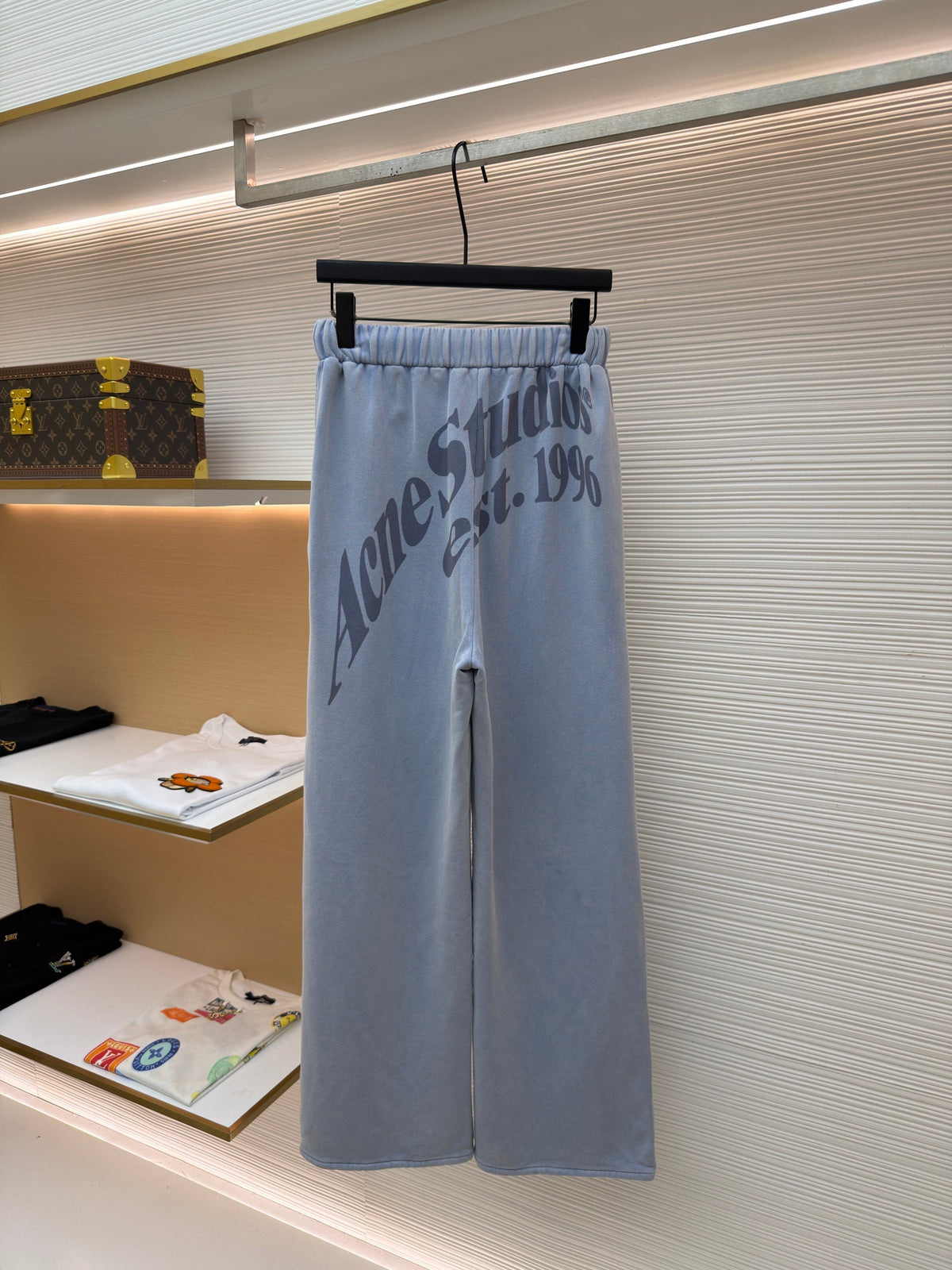 Blue Cotton Drawstring Wide-Leg - Men's