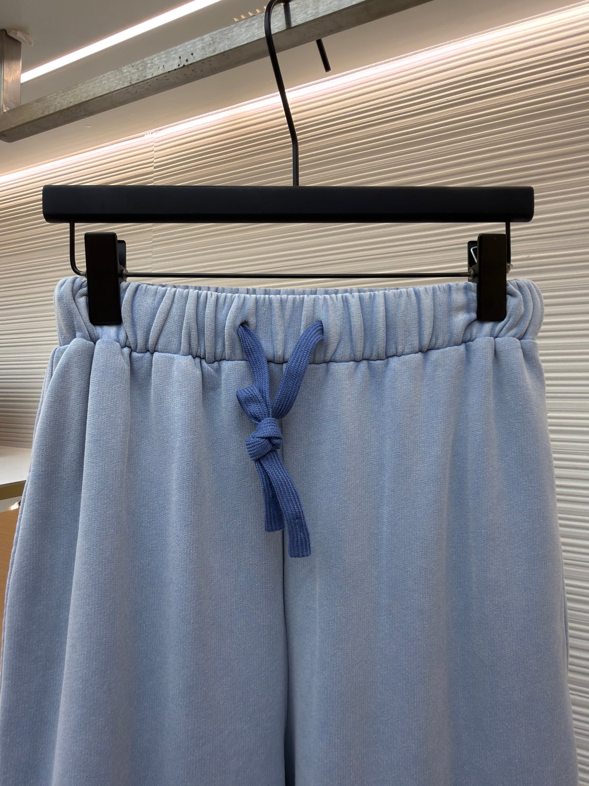 Blue Cotton Drawstring Wide-Leg - Men's