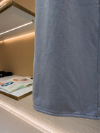 Blue Cotton Drawstring Wide-Leg - Men's