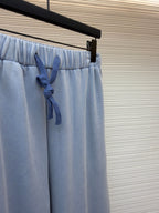 Blue Cotton Drawstring Wide-Leg - Men's