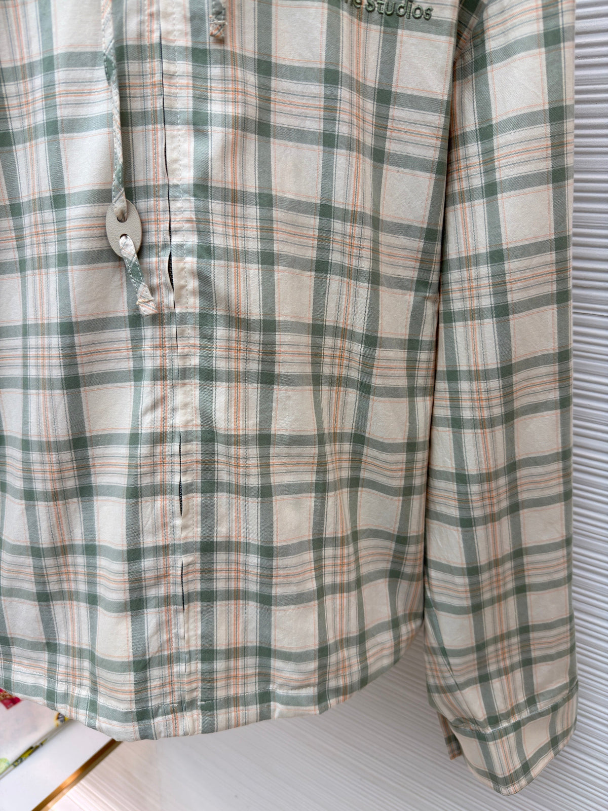 Blue Cotton Hooded Overshirt - Men's