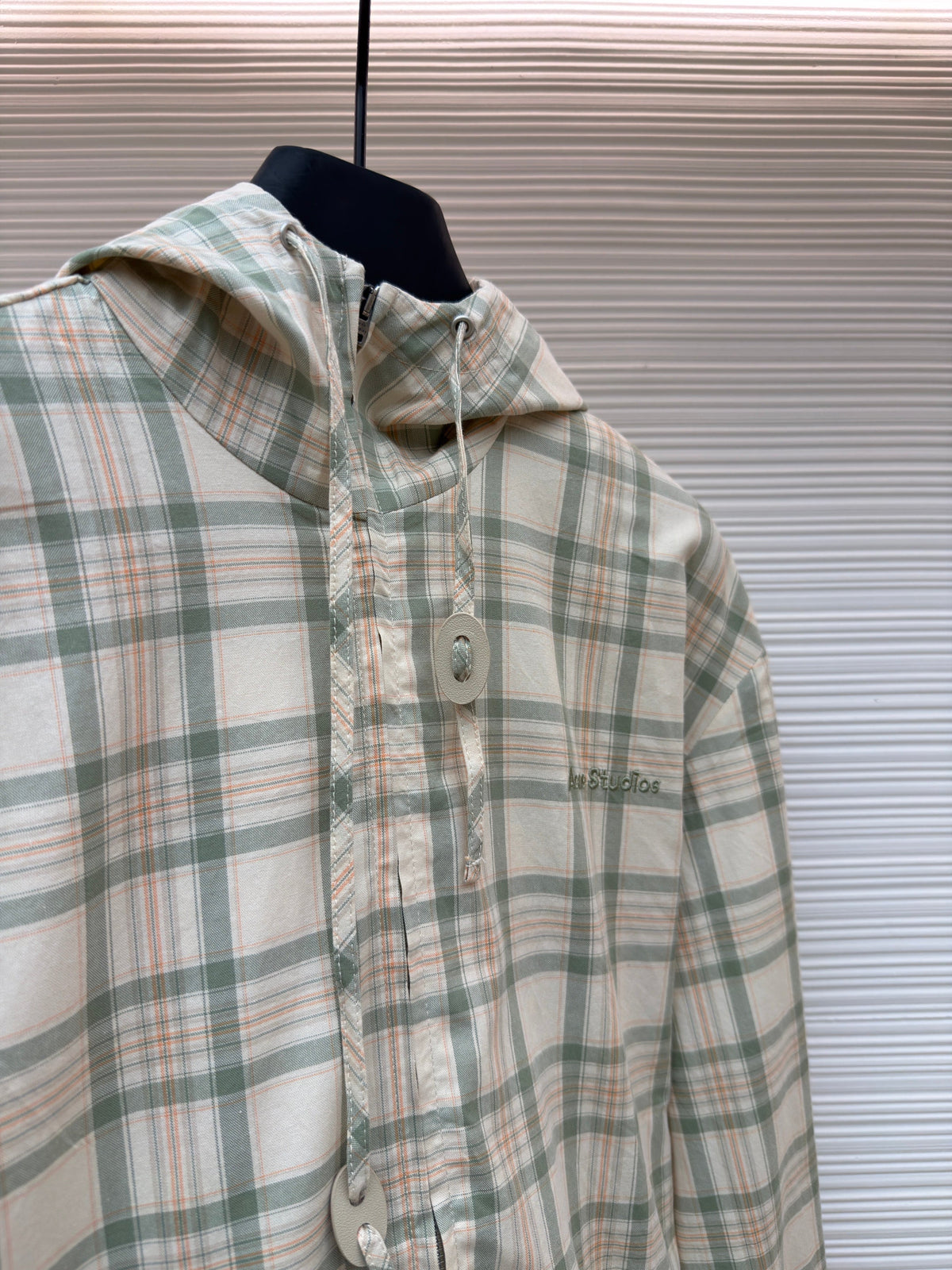 Blue Cotton Hooded Overshirt - Men's