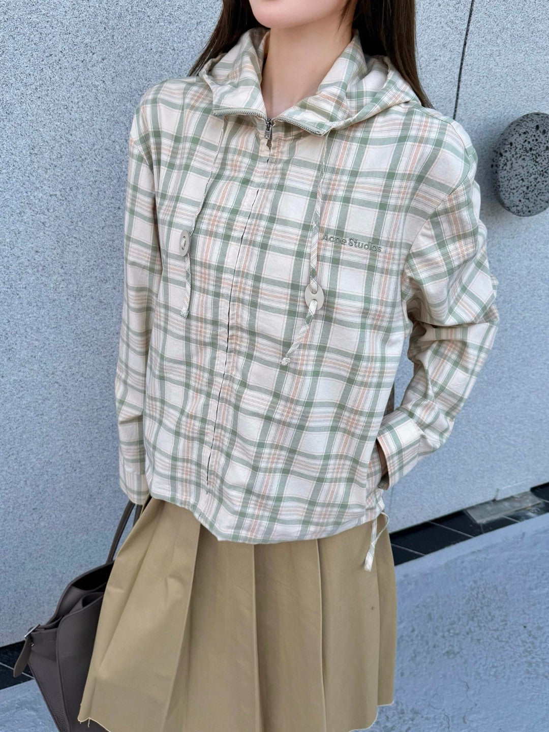 Blue Cotton Hooded Overshirt - Men's