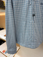 Blue Cotton Hooded Overshirt - Men's