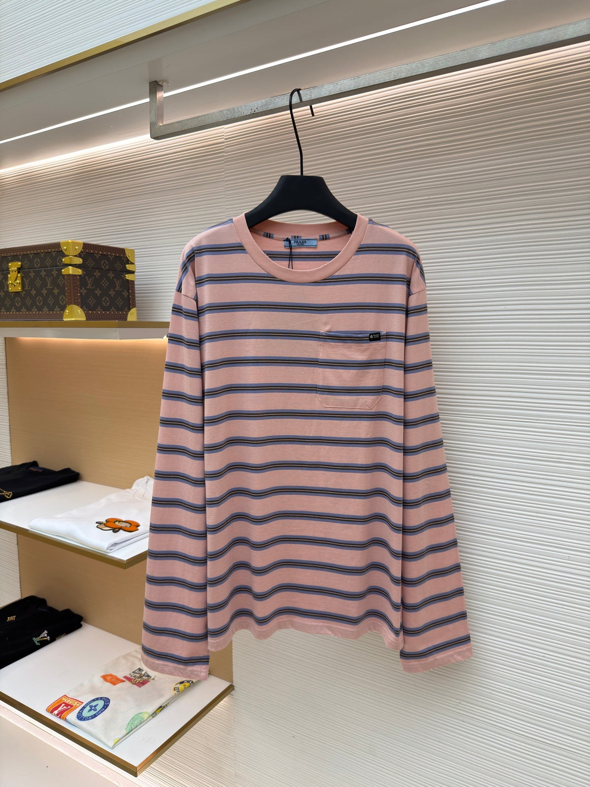 Pink Cotton Striped Long-Sleeve - Men's