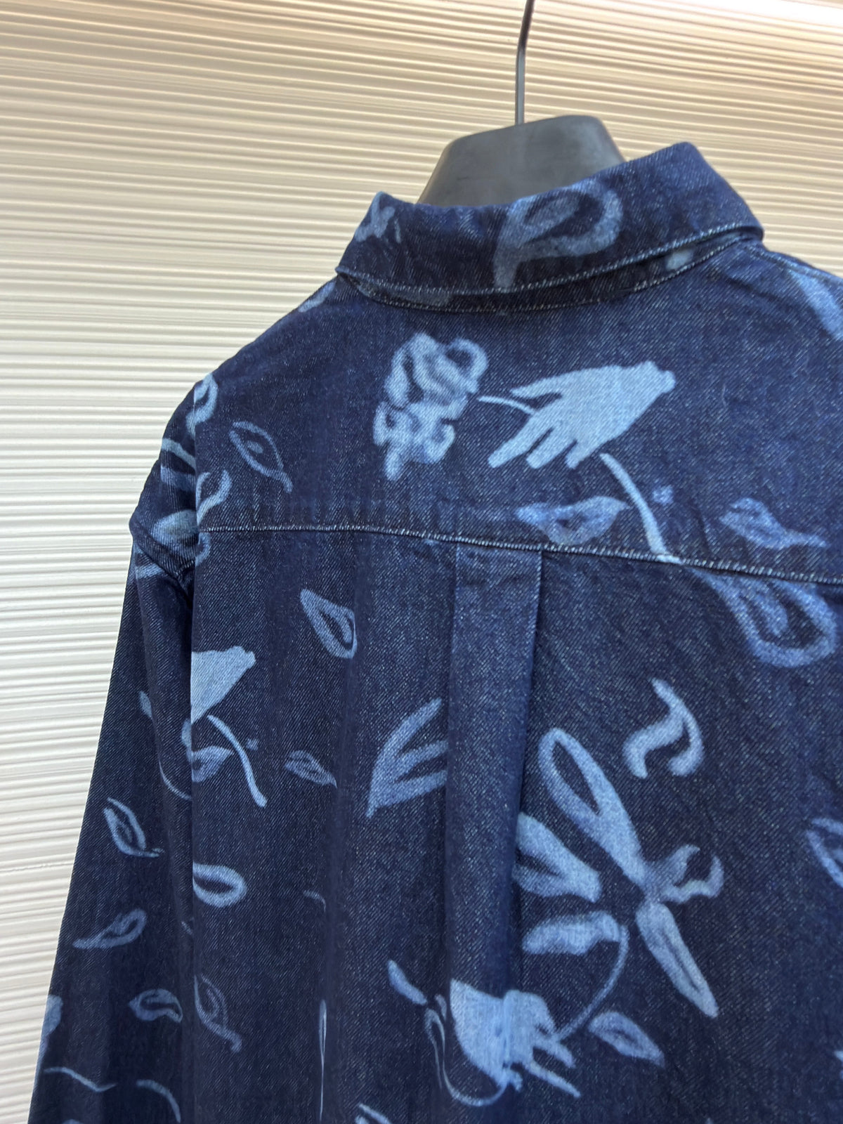 Navy Cotton Floral Print Long-Sleeve - Men's