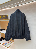 Navy Cotton Check Overshirt - Men's