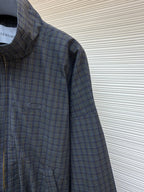 Navy Cotton Check Overshirt - Men's