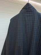 Navy Cotton Check Overshirt - Men's
