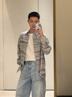 Grey Flannel Check Long-Sleeve - Men's