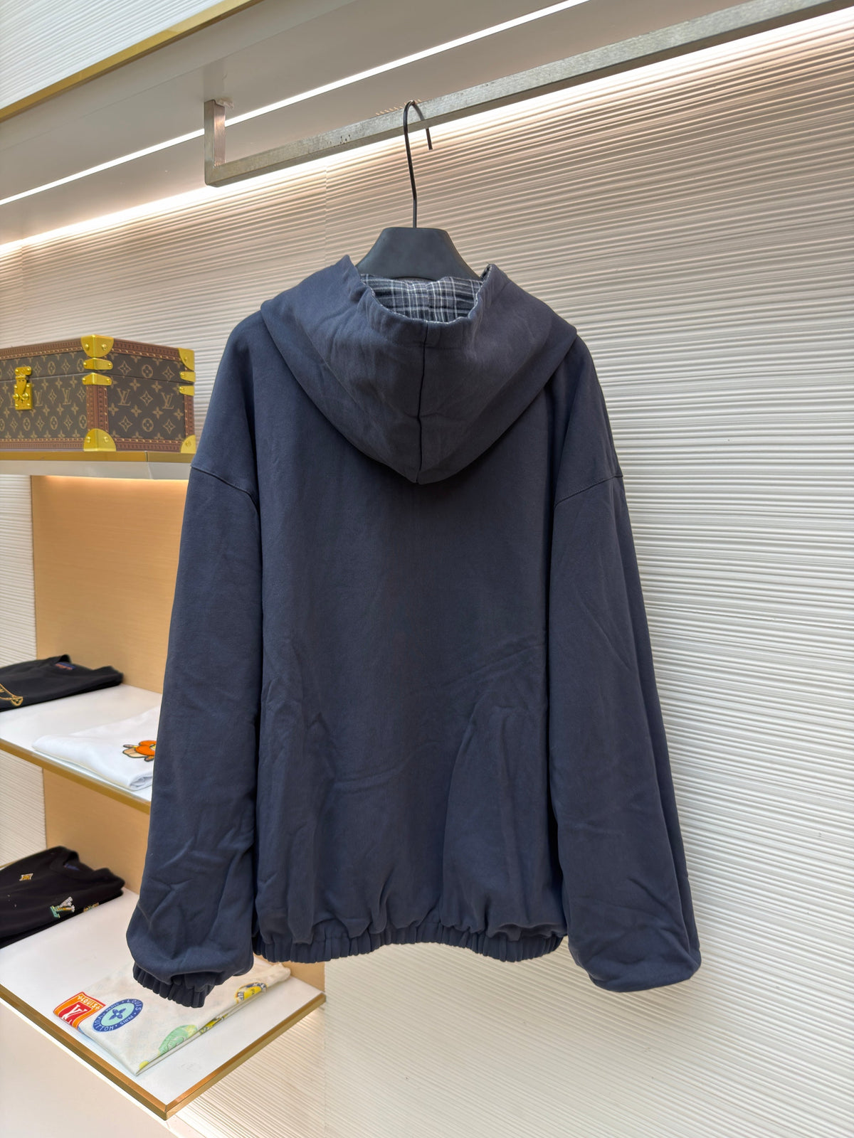 Black Flannel Check Overshirt - Men's